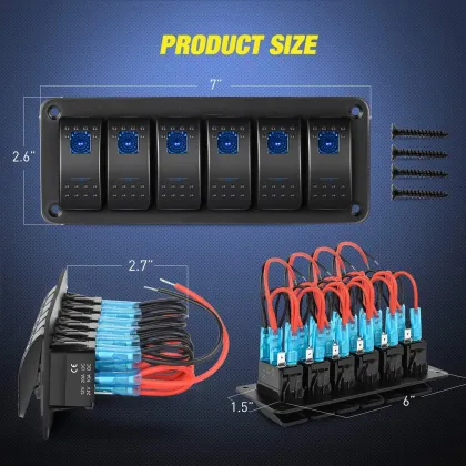 blue backlit toggle switch dash