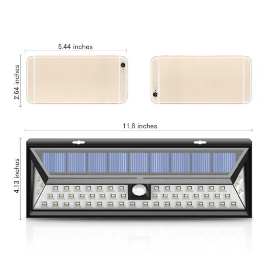 solar light 54 LED weatherproof led lighting bulb for garden Lawn Patio