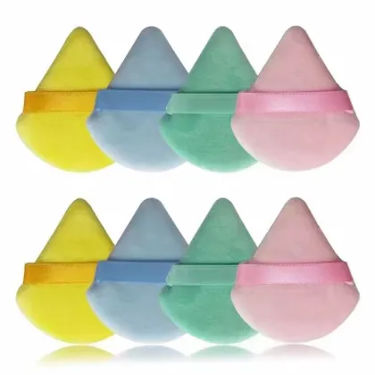 Black Velvet Loose Powder Puffs - Wholesale Triangle Powder Puff Makeup Sponge