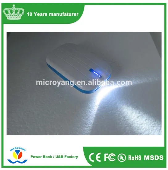 Nice look black grid color LED light torch portable 4500mah power bank