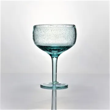Hand Blown Bubbled Glass Champagne Glass