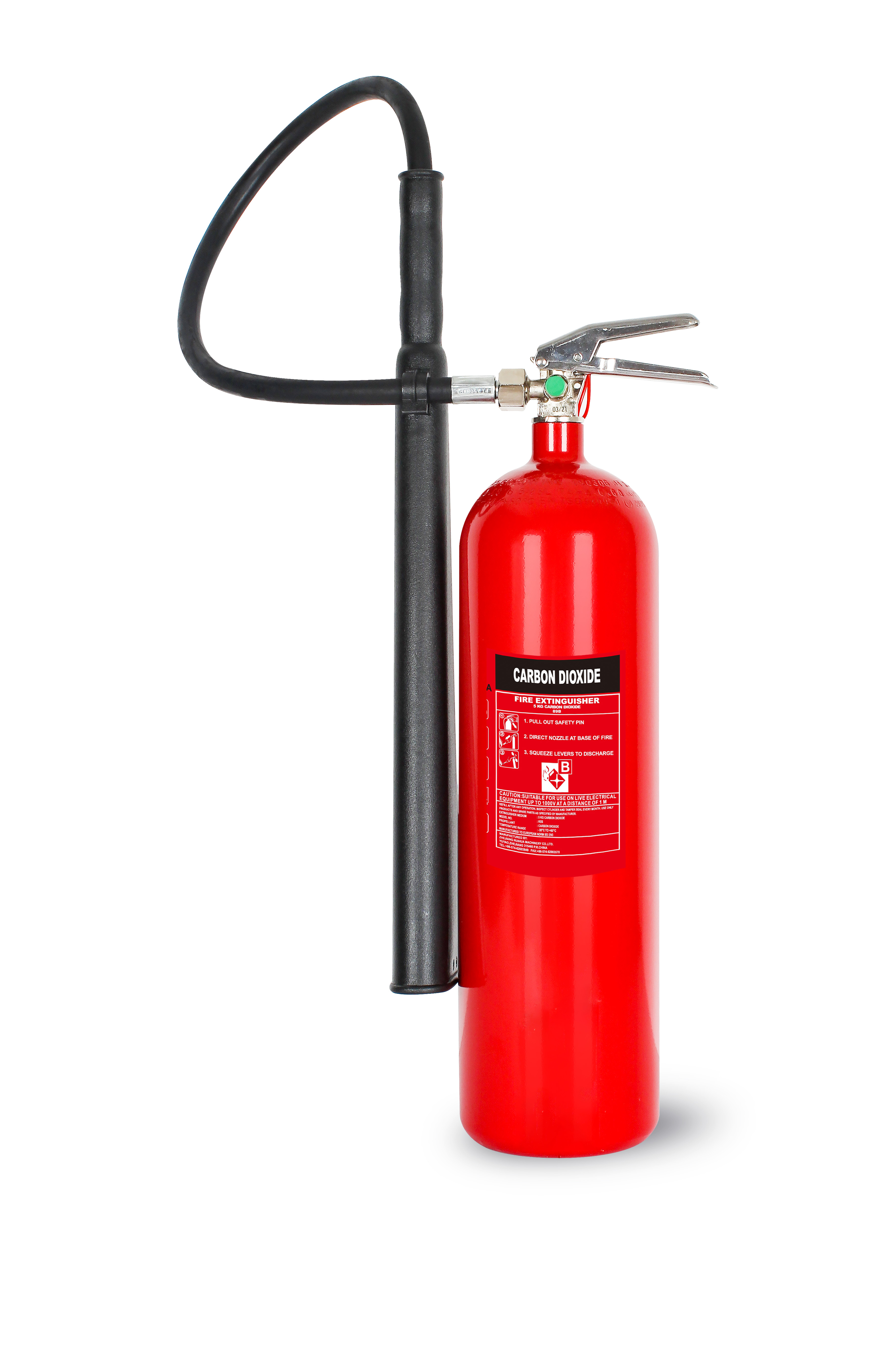 5Kg CO2 Portable fire extinguisher Aluminium alloy