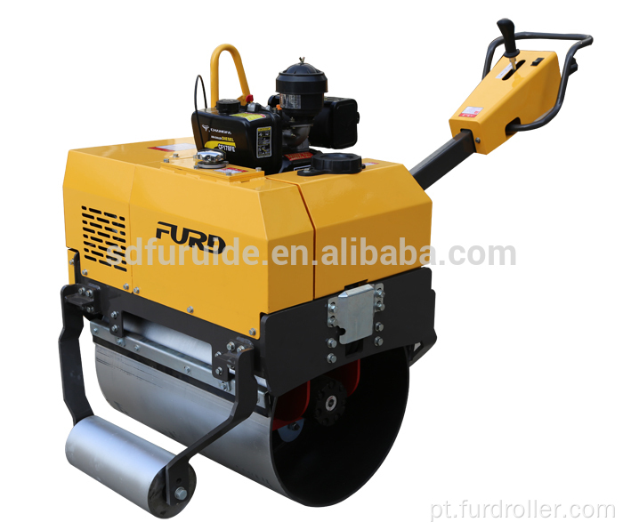 Mini rolo compactador vibratório de asfalto de asfalto único cilindro de mão FYL-750