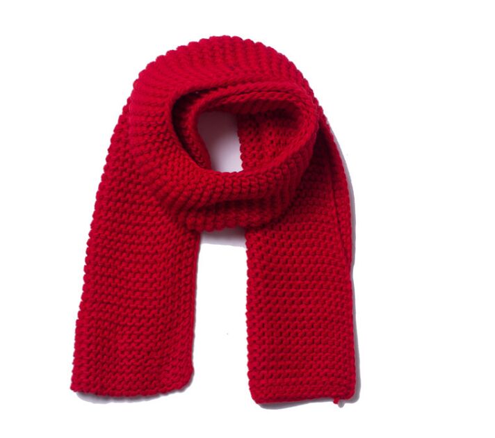 Three Guage Knitting Scarf Red