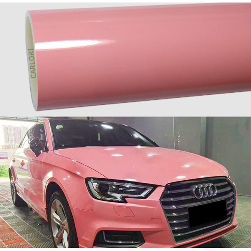 Super lesklý růžový auto vinyl wrap