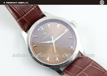 5ATM Man Watch with Genuine Leather Strap watch Stainless Steel watch