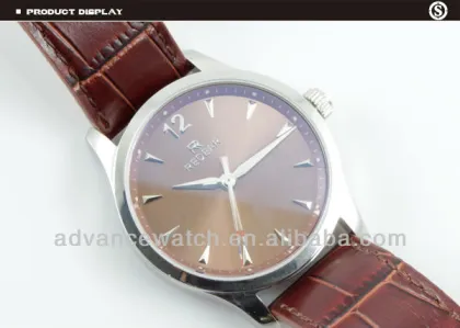 5ATM Man Watch with Genuine Leather Strap watch Stainless Steel watch