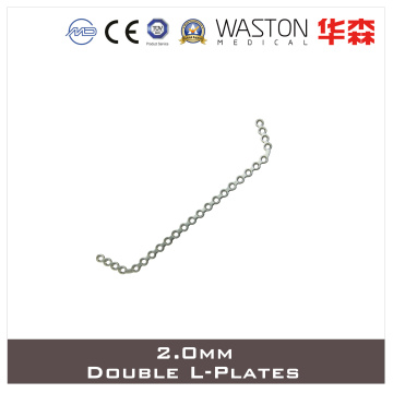 2.0mm Titanium Double Oblique L- Cranio - Maxillo - Facial Plate