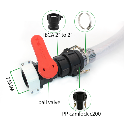 Válvula de bola / mariposa IBC DN50 DN80 para tanque IBC