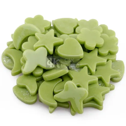 Green Flower Mixed Glass Mosaic