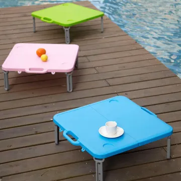 Folding Plastic Collapsible Dining and Camping Table