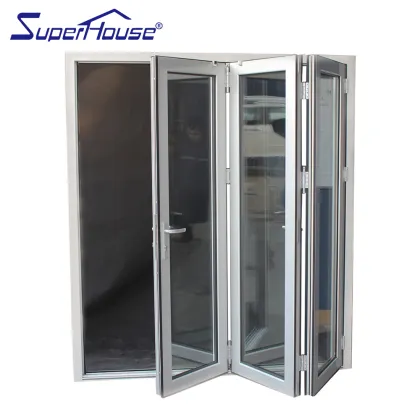 Hurricane Rated Luxury Exterior Fold Door Patio Folding Balcony French Window Systems