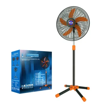 Cross Base Stand Fan with 5 Blades: 18 Inch Tower & Pedestal Fans for Efficient Cooling