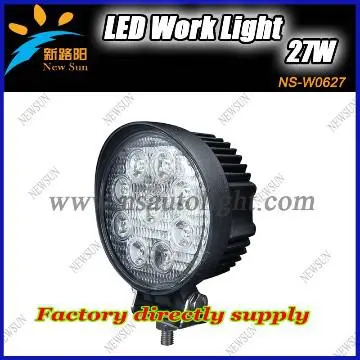 4 inch circle type 27w led work light/LED work lamp 27W LED work light
