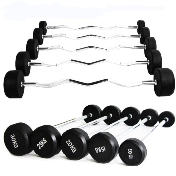 Professional Dinuo Commercial Gym Equipment: Fixed EZ Straight Curl Barbell Set for Weight Lifting and Body Building Training