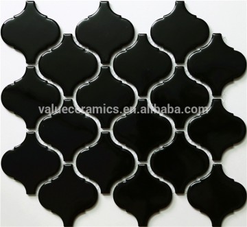 Black and white ceramic mosaic,lantern mosaic tile