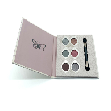 Custom Factory New Butterfly Book 6-Color Matte Glitter Eyeshadow Palette with Brush