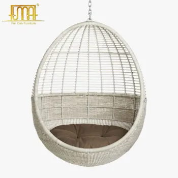 Custom Modern Outdoor Rattan Wicker Birdcage Egg Chair Hanging for Adults