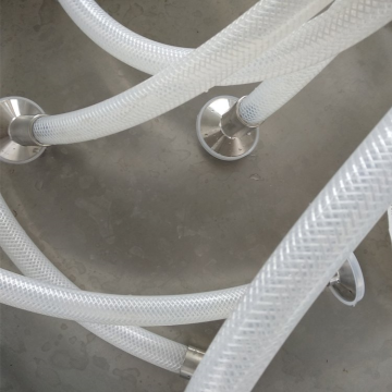 High Temperature Transparent Flexible Food Grade Braided Silicone Tube