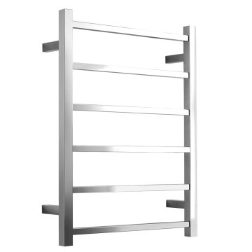 Polished Chrome Stainless Steel Square Bar Towel Warmer and Rack for Bathroom