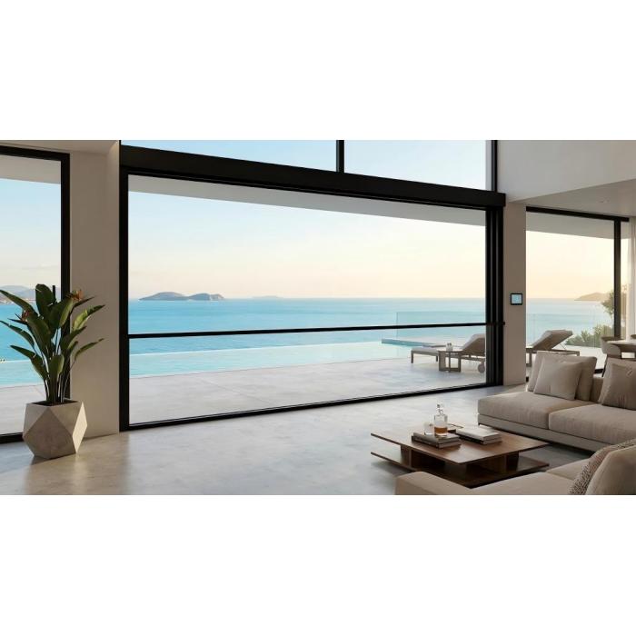 Sistema de janela elevatória automatizada de alumínio para serviços pesados