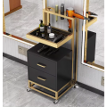 salon furniture high-end hair and beauty salon carts tools collecting two shelf spa cart salon trolley