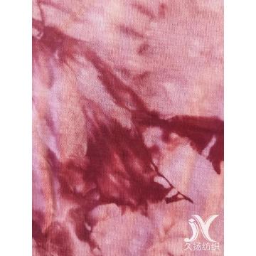 Rayon Stretch Fabric with Tie Dye