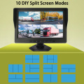 HD 9inch TFT LCD Quad Split Monitor