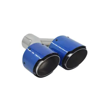 Universal Car Exhaust Muffler Pipe with Carbon Fiber Tips for Enhanced Performance
