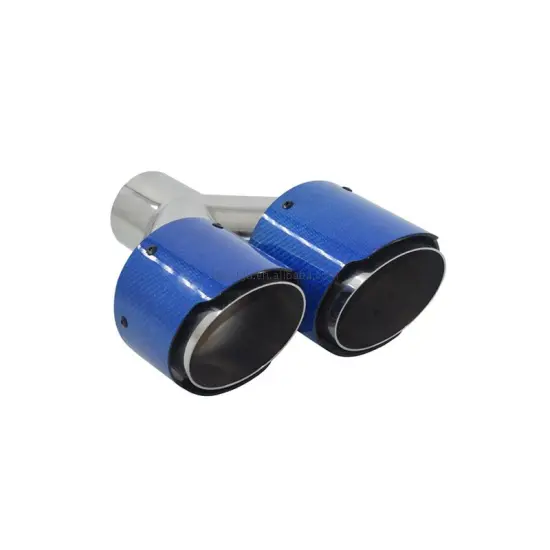 Universal Car Exhaust Muffler Pipe with Carbon Fiber Tips for Enhanced Performance