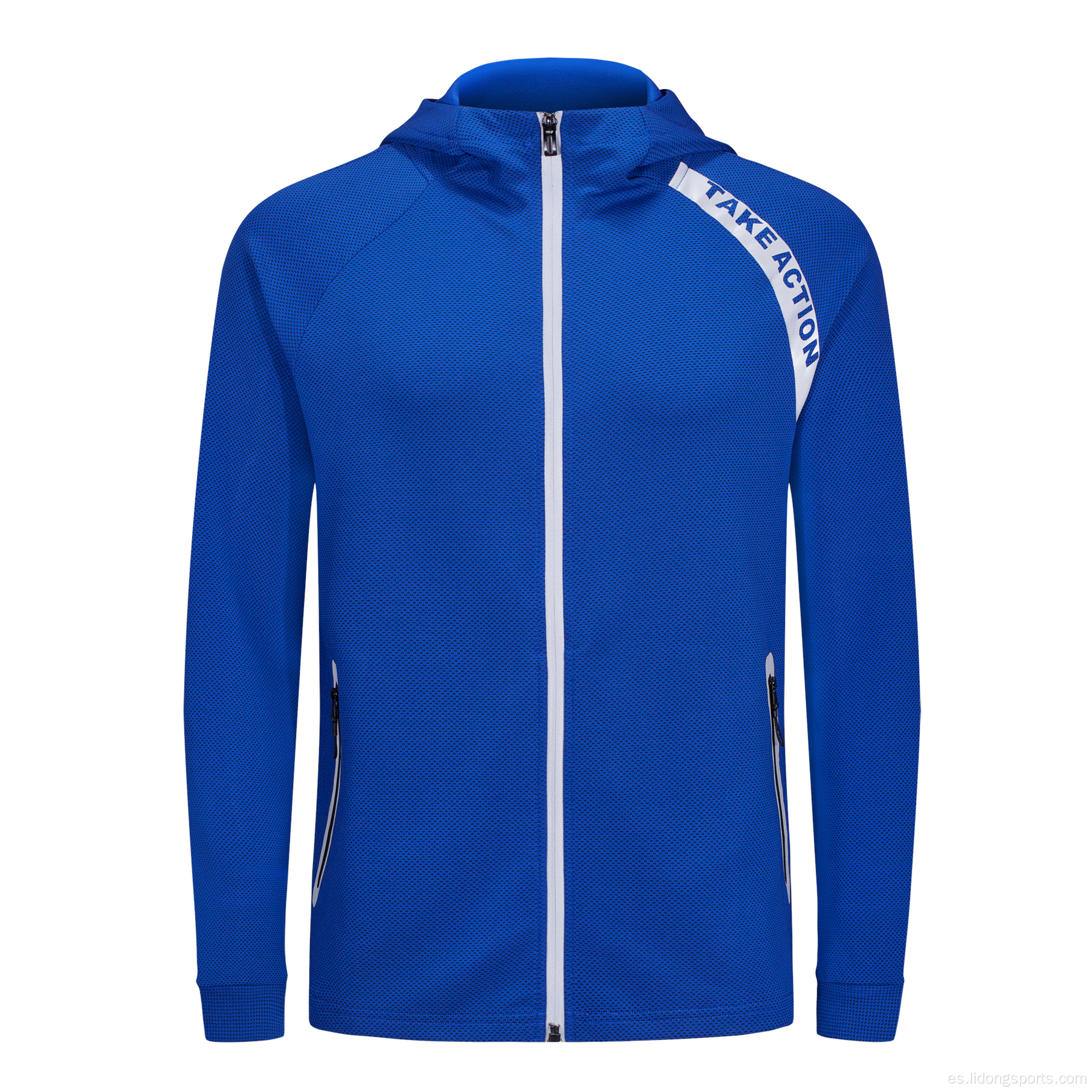 chaqueta de entrenamiento deportivo con capucha de capucha para mujer unisex de moda