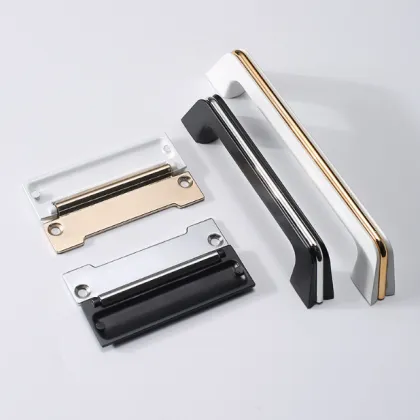 White Gold Black Gold Zinc Alloy Cabinet Pulls