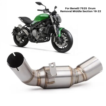 Stainless Steel Drum Removal Middle Section Exhaust for Benelli 752S 19-22