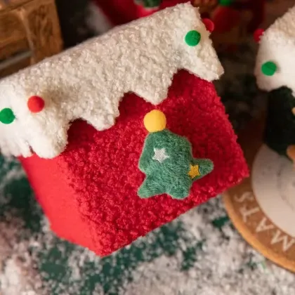 Christmas Eve Felt Apple Candy Gift Box