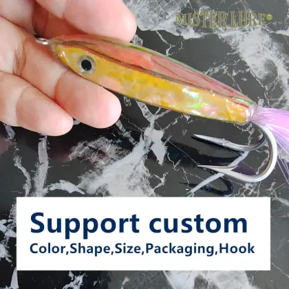 Custom MISTER LURE 95mm 20g Epoxy Resin Bait for Perch, Tuna, and Kingfish with Double Hooks