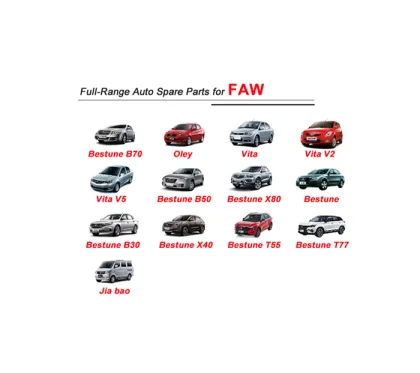 Wholesale High Quality FAW Auto Parts: FAW Vita V2, V5, Bestune B50, B70, X80, B30, X40, T55, T77