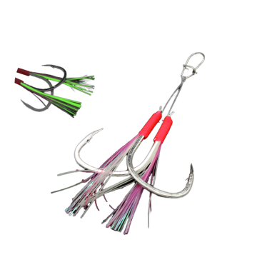 Stainless Steel Jigging Spoon Fishing Hook with PE Line for Sea Fishing