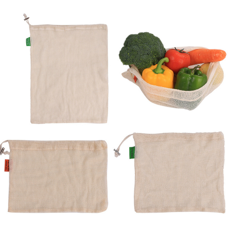Potato Storage Bag Store Vegetable Onion Fresh Food Reusable Drawstring Reusable Fruit And Vegetable Net Bags Market Bag