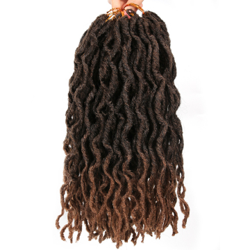 AliLeader Synthetic 12 Inch Wavy Faux Locs Hair Curly New Faux Locs 8 Colors Crochet Hair For Wholesale