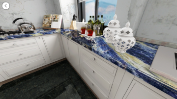 Big blue sodalite countertop