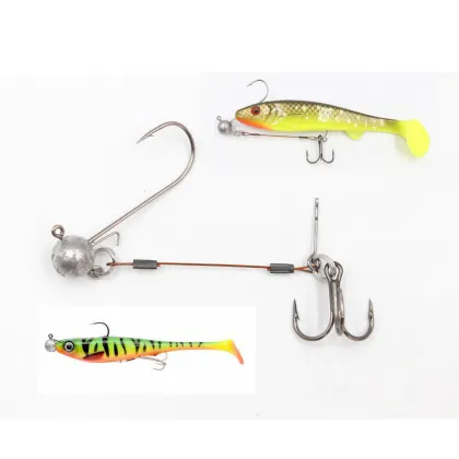 Rubber Lure Fishing Stinger Leader Wire for Pike Jig Head and Stinger Hook