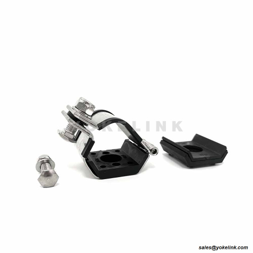 29/30/32/33/34/35 মিমি তারের জন্য 316L স্টেইনলেস স্টীল Trefoil কেবল Cleats FF-T3035 | IEC 61914 শর্ট সার্কিট পরীক্ষায় উত্তীর্ণ