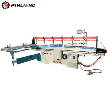 CNC Automatic Feeding Wood Machinery MJ45C Panel Saw with 45 or 90 Degree Cutting and Sliding Table