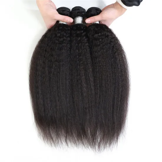 ZYR 10A Grade Wholesale Raw Virgin Cuticle Aligned Kinky straight 100% Brazilian Human Hair Extension Bundles Products