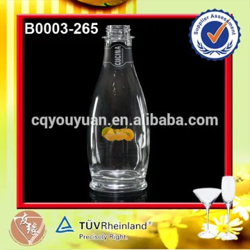 Lead-Free Custom 265ml Empty Mini Glass Bottle Soda-lime