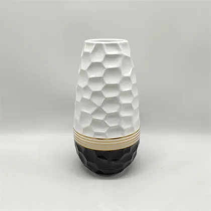 Two-Tone Textured Ceramic Vase