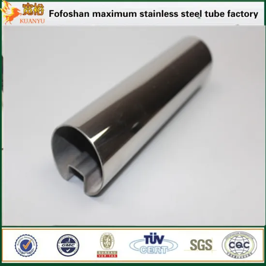 Handrail stainless steel pipe 304 slot inox welded tubes