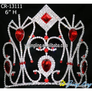 Red Queen Pageant Crowns Bride Hair Accessories