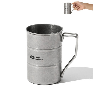 MOBI GARDEN Outdoor Camping Picnic Stainless Steel Mug 350ML