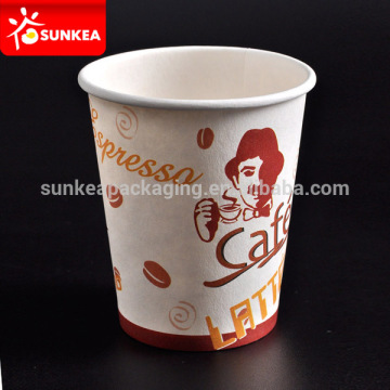 Water tea coffee paper disposable cups with lids